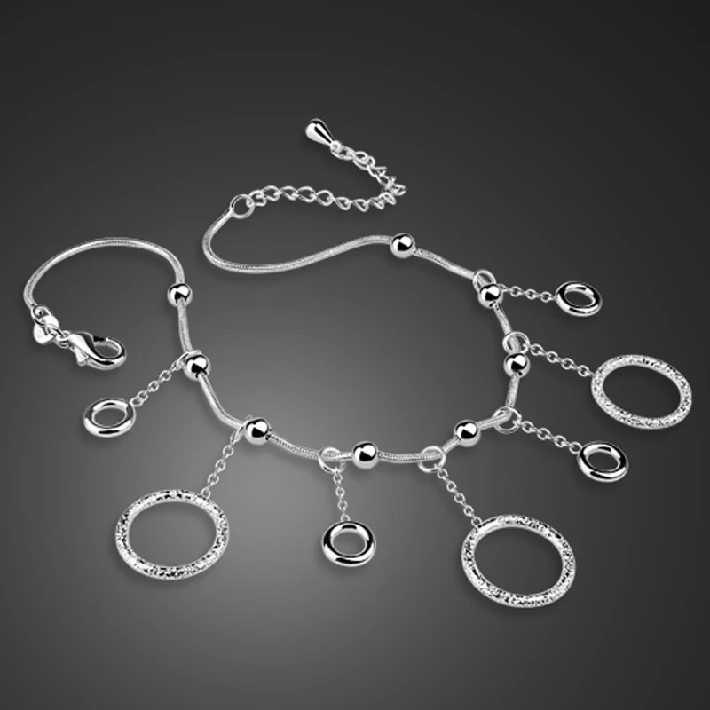 New fashion sterling silver anklet. Elegant woman solid 925 silver