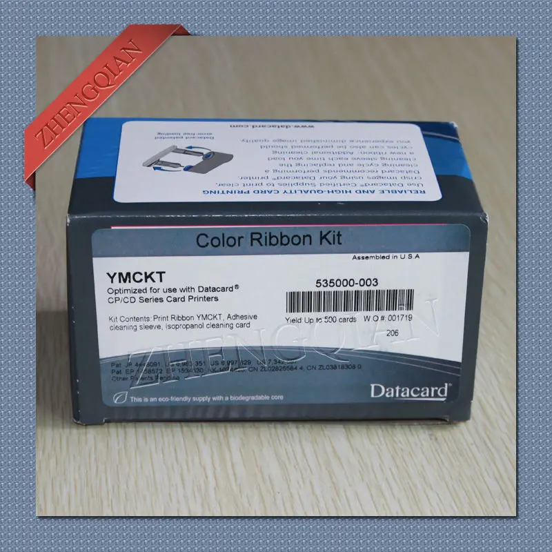 Original Datacard 535000 003 YMCKT full color ribbon for