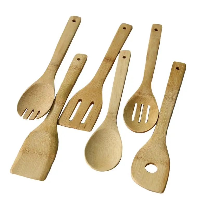 4 x Piece Bamboo Wooden Kitchen Cooking Utensils Set Tools Spatula Spoon Turner 4 x Piece Bamboo Wooden Kitchen Cooking Utensils Set Tools Spatula Spoon Turner