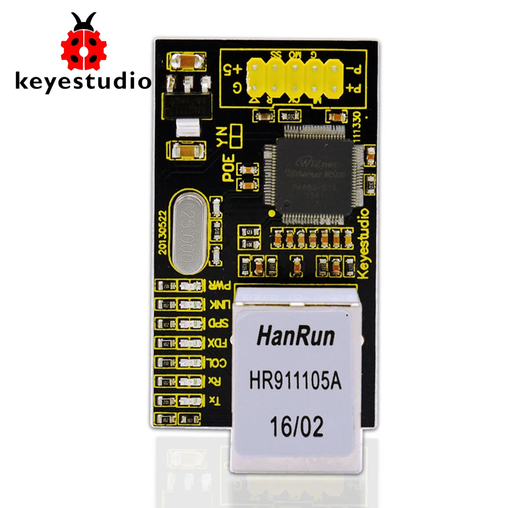 

Free shipping! Keyestudio MINI W5100 Ethernet Network Shield Module for Arduino UNOR3