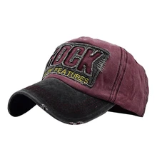 Высокое качество Промытые спортивные шапки хлопок Регулируемый сплошной цвет Бег Туризм Кемпинг Кепка унисекс пара шапки оптом