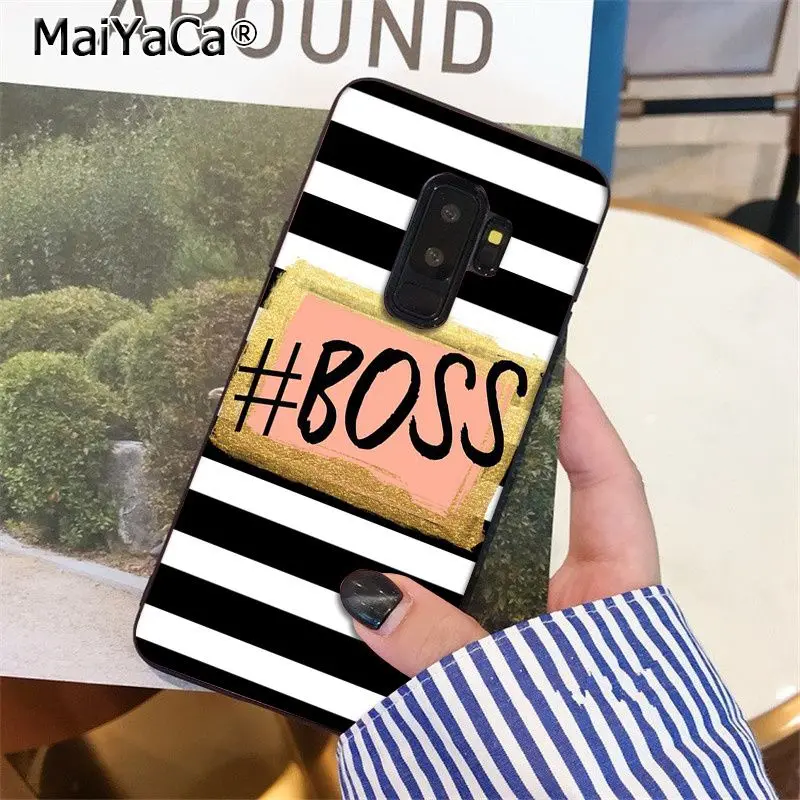 Мягкий чехол для телефона MaiYaCa Girl Boss Like A Boss из ТПУ для samsung S9 S9 plus S5 S6 S6edge S6plus S7 S7edge S8 S8plus