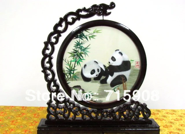Free shipping china embroidery shu embroidery sichuan embroiery pandas