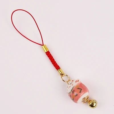 1 шт. Omamori Maneki Neko Fortune Cat Висячие брелки брелок милый меховой колокол украшение подвеска на сумку хороший подарок J30 - Цвет: 11
