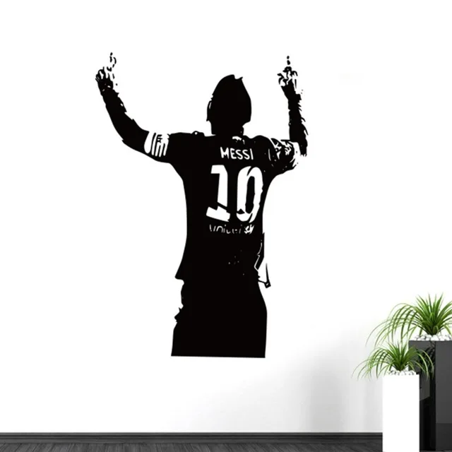 

Free shipping Sports footballer wall stickers kids boys the year Lionel Messi after scoring of cheering room wall decor