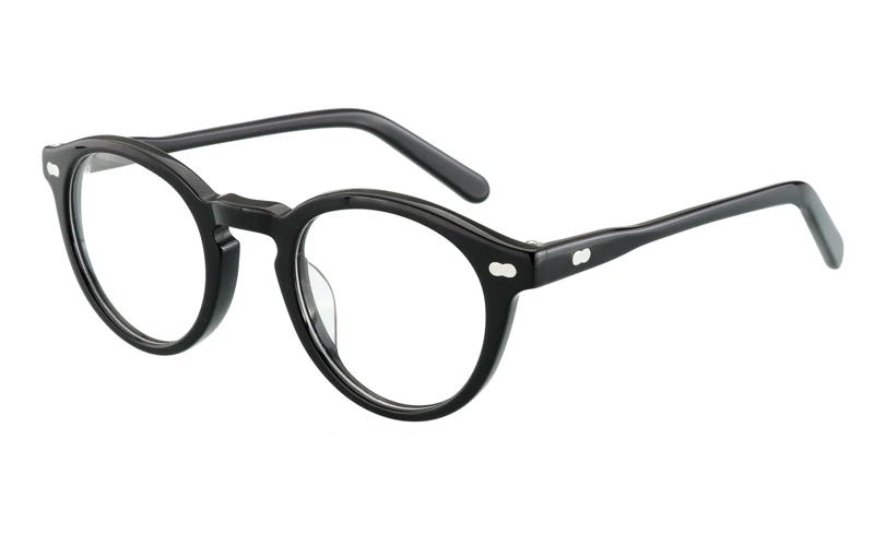 Круглые ацетатные винтажные очки для мужчин и женщин, ретро очки, оптическая оправа, оправы для очков по рецепту - Цвет оправы: C3