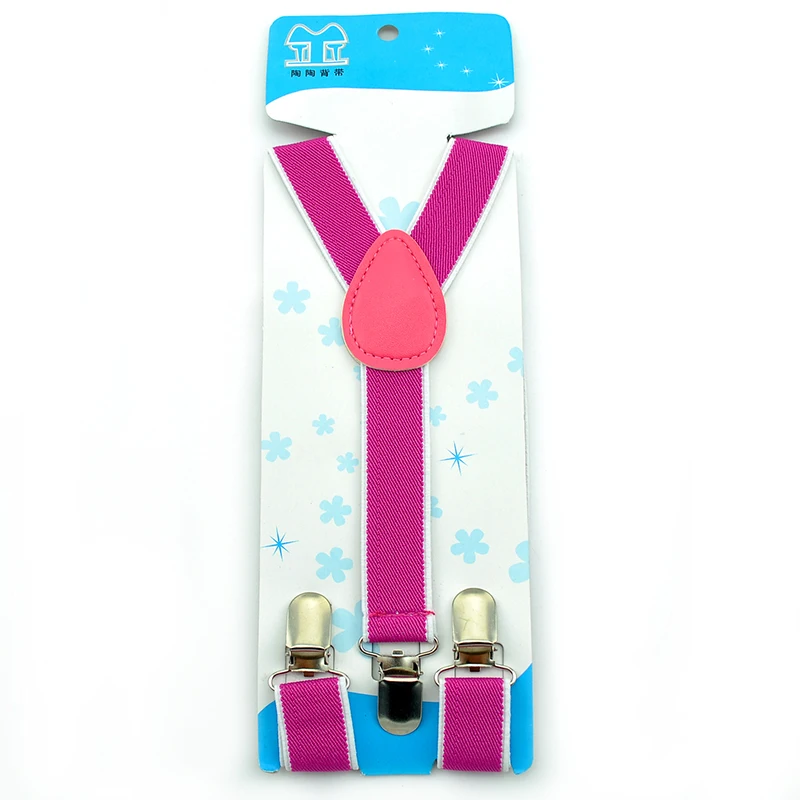 Kids/Children/Baby Unisex Clip-on Braces Elastic Slim Suspender 1inch/2.5cm wide Striped