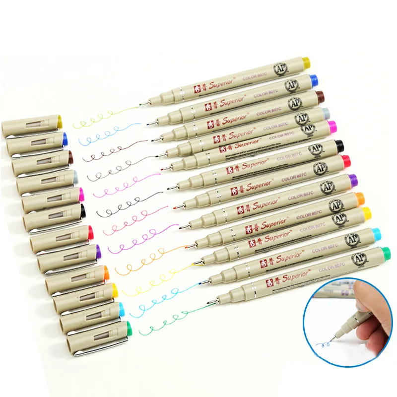 

Colorful Waterproof Water Based Markers Drawing Liner Pen For Anime Comic Sketching 0.5mm Fineliner Pens Art Supplies Stationery
