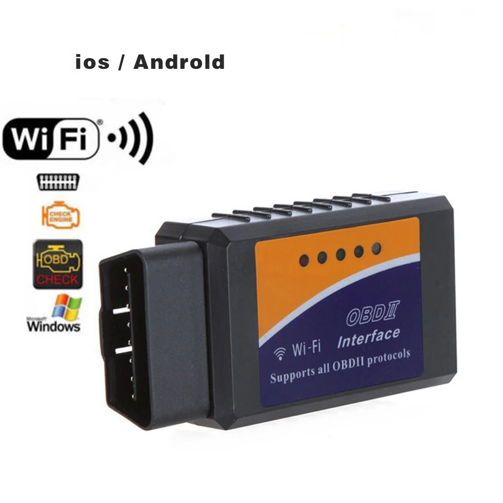 

1pc ELM327 OBDII OBD2 Scanner WIFI Car Engine Diagnostic Tester Code Reader for iPhone Android System CSL2018