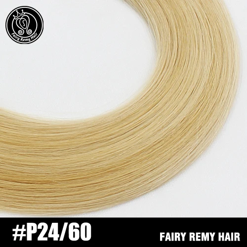 P24-60 Сказочные волосы remy 0,8 г/локон 16 дюймов Remy микро бусины для наращивания волос в нано кольцах ссылки российские натуральные волосы Платина блонд цвет 40 г - Цвет: P24-60