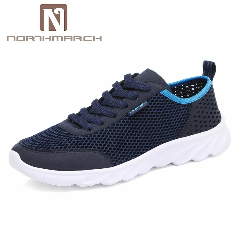 

NORTHMARCH 2018 New Men Sneakers Summer Breathable Mesh Casual Shoes For Men Lace-Up Outdoor Shoes Tenis Masculino Esportivo