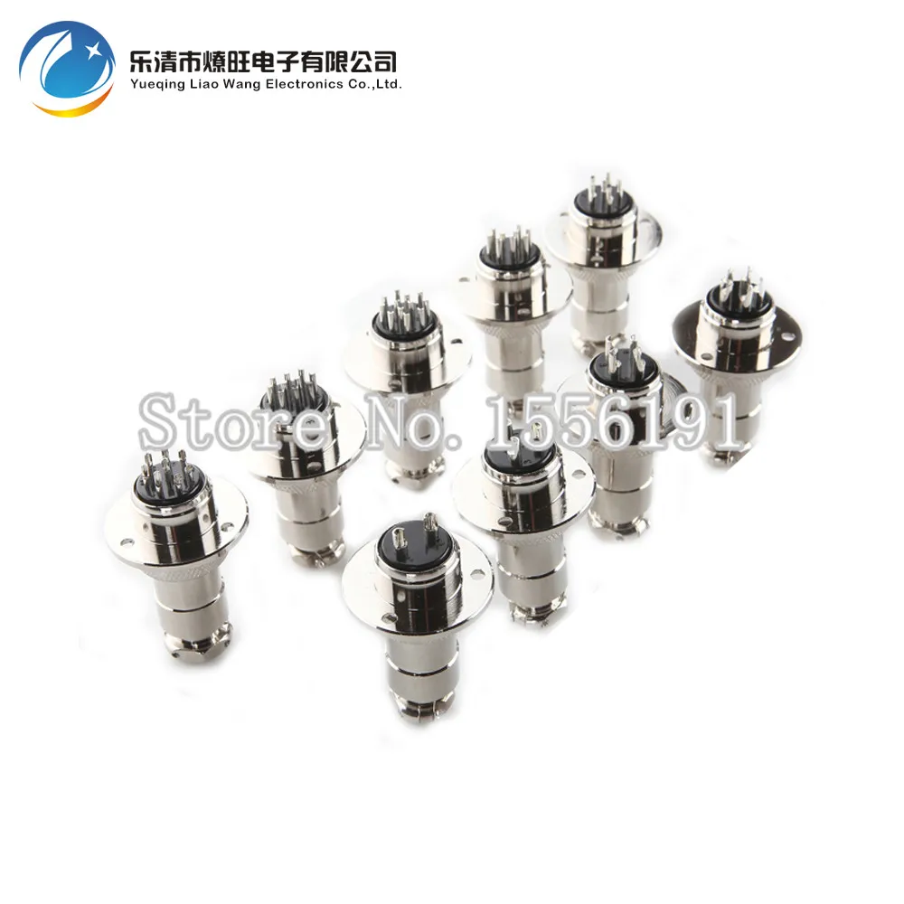 

10 sets GX20-5 5Pin With Flange Male Female 20mm Wire Panel Connector DF20 Circular Welding Aviation Plug Socket Air Connector