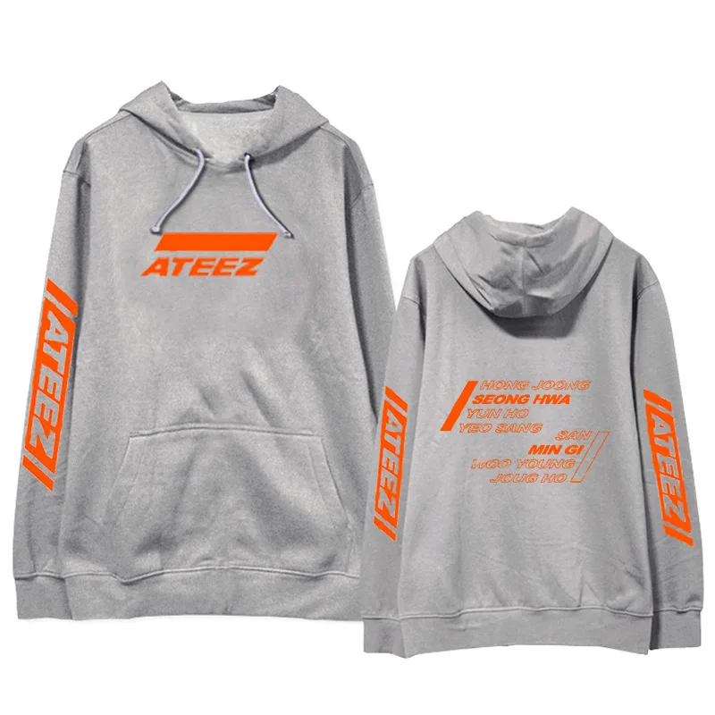  ATEEZ Kpop Hoodie Print Hooded Women Men Sweatshirts Clothes 2019 Harajuku Casual ATEEZ Hoodies Kpo