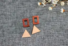 New Hot Fashion jewelry geometric wood stud earrings nice gift for women ladie’s Top quality E083