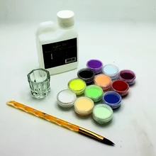 Набор для акриловых ногтей для ногтей акриловый жидкий порошок ручка DIY crtsyal чашка акриловые инструменты для ногтей 4 шт./компл