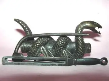 

Elaborate Chinese old-style Copper Snake Figure lock/key