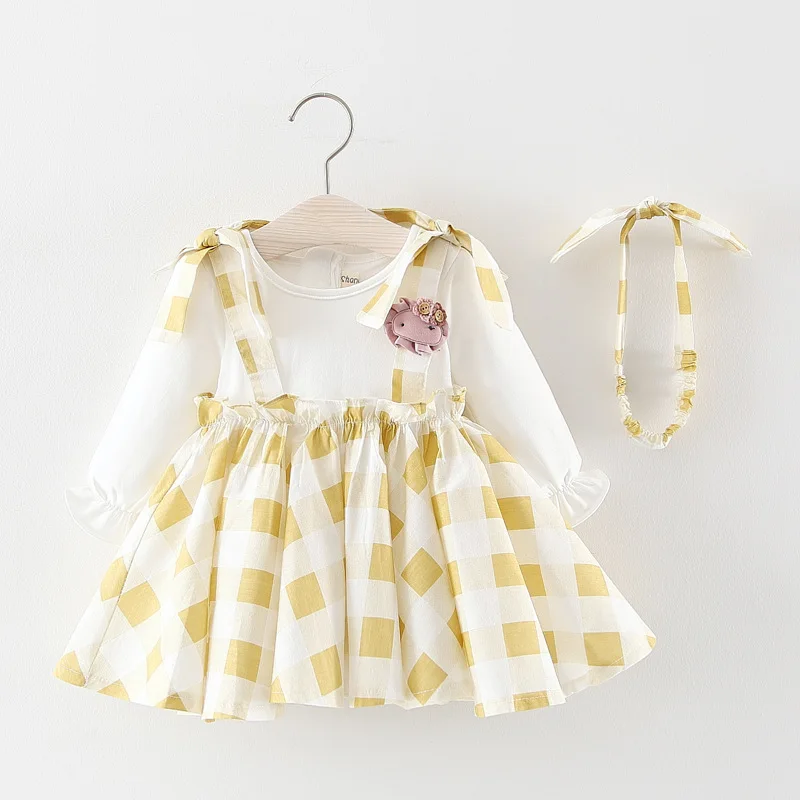 Cute kids dresses for girls long seeve dress 2019 spring children princess dress for party wear toddler baby girl clothes