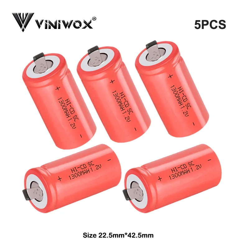 

New Ni-CD 1300mAh SC 1.2V Rechargeable battery cell Power tool Battery cells for Makita Bosch Robot AEG Dewalt Electric Elements