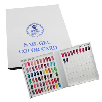 

Model Nail Gel Polish Color Display Box Book Dedicated White Nail Gel Polish Display Card Chart with Tips