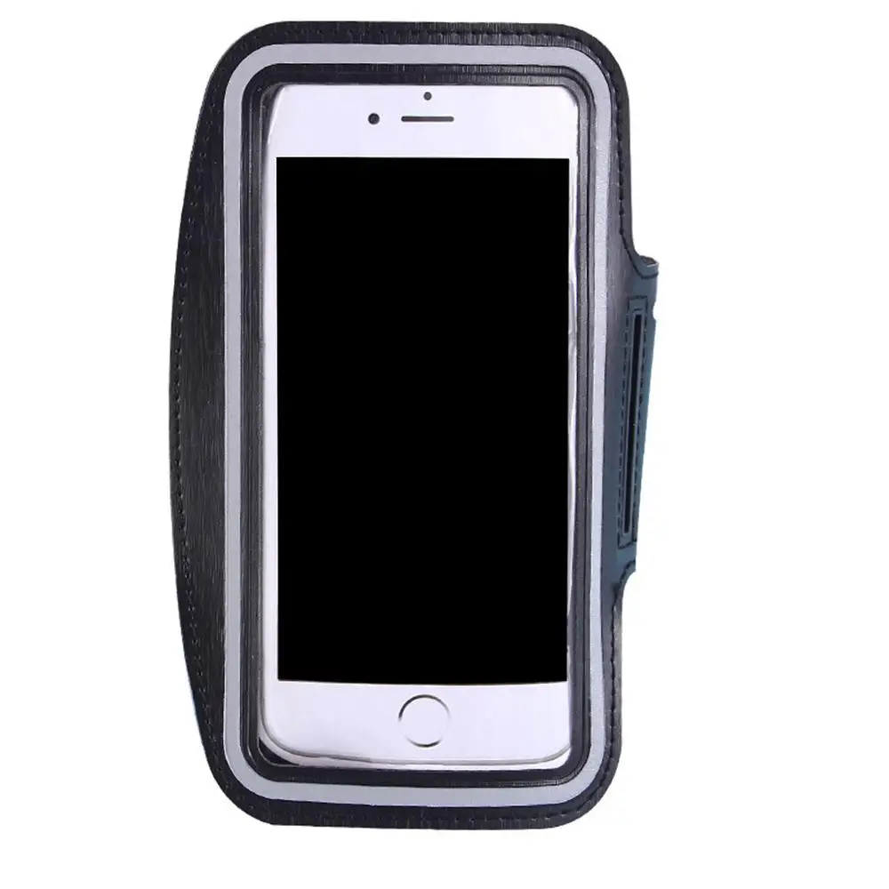 Чехол на руку для мобильного телефона, водонепроницаемый, спортивный, для бега, нарукавник, чехол для тренировки, держатель для 5-6 дюймов, чехол для телефона SAMSUNG iPhone - Цвет: Черный