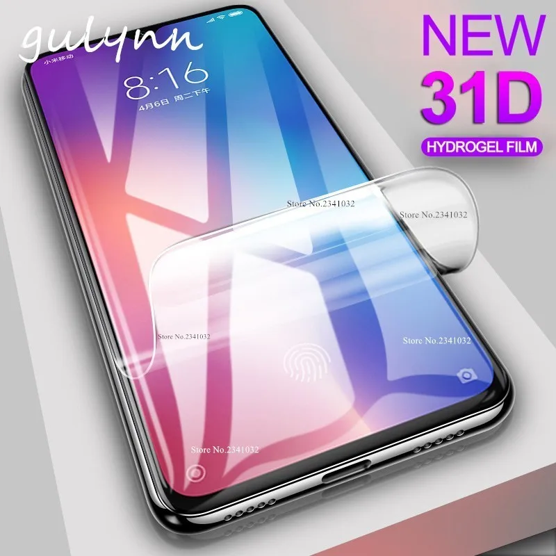 

New 31D Full Protective Hydrogel Film For Xiaomi Redmi Note 7 6 5 K20 Pro 5A Screen Protector For Xiaomi Mi 9 A2 Lite SE Cover