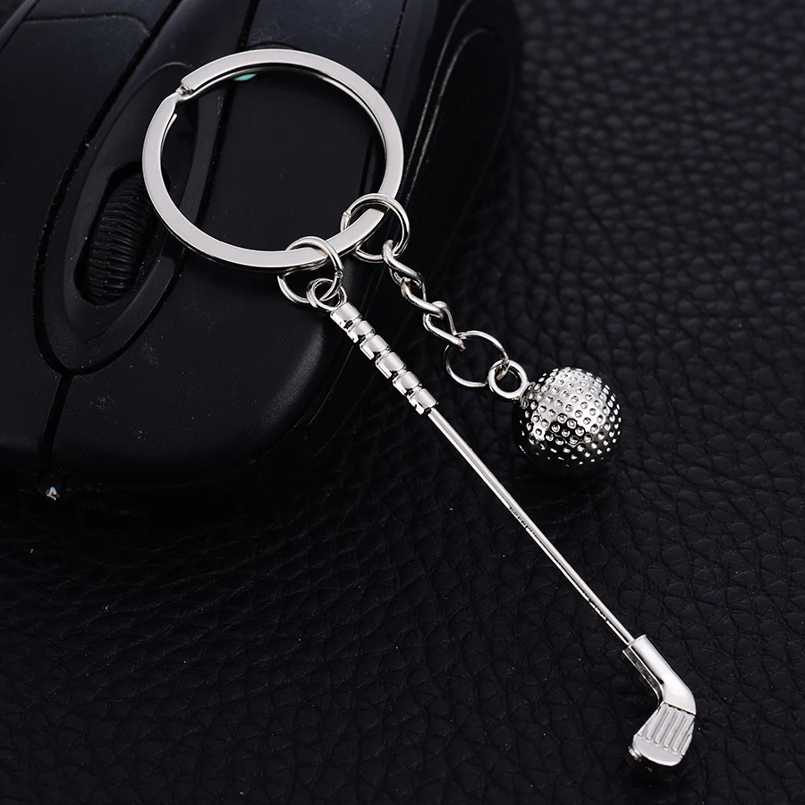 

10pcs Llavero!Creative Golf Style Keychain Movie Series Sports Keyring Charm Metal Pendant Keyfobs Key Holder Jewelry Gift J023