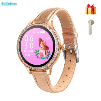 

Women smart watch M8 Diamond watch heart rate blood pressure fitness tracking pedometer for Android IOS Phone VS P68 P70