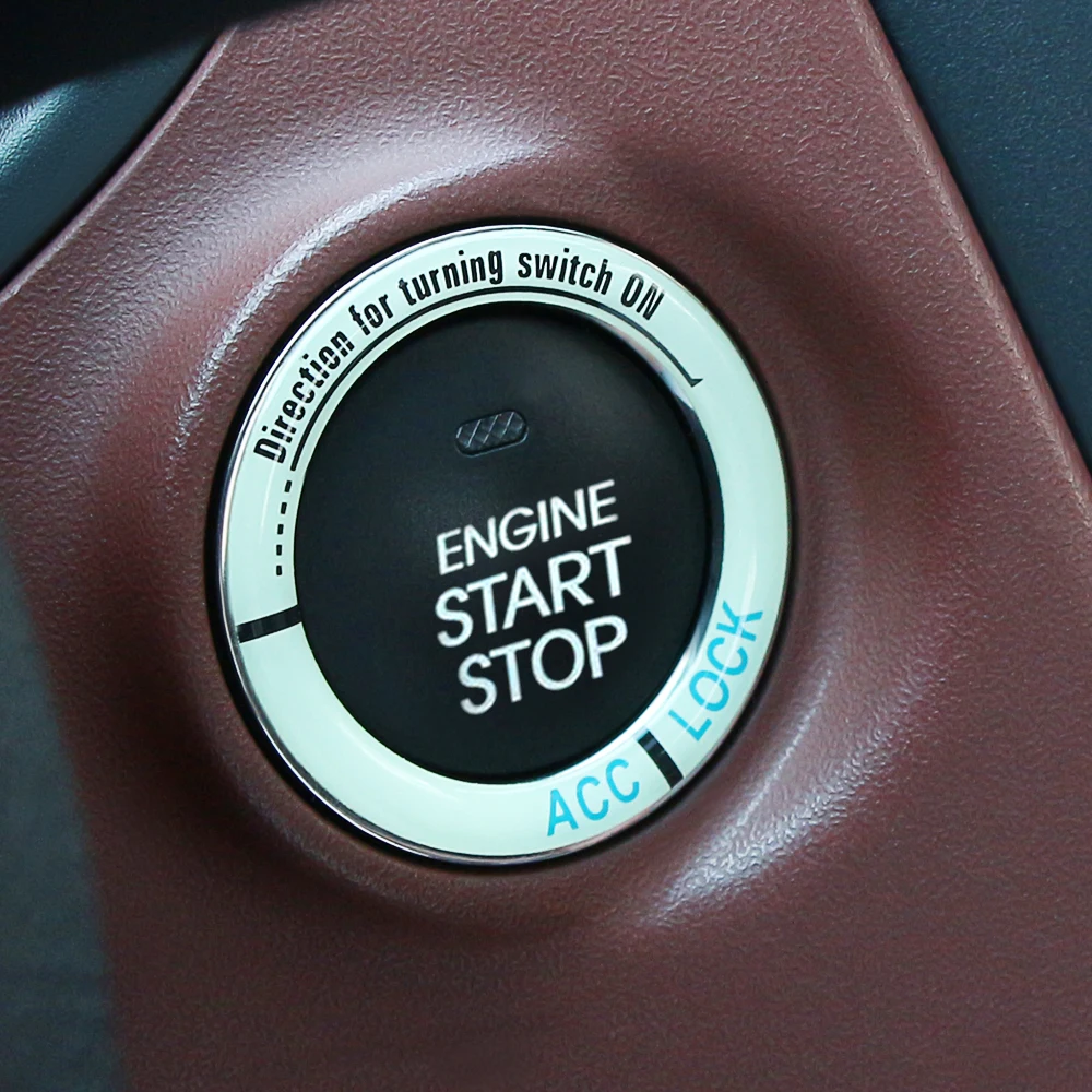 

Luminous Car Engine Start Stop Ignition Trim Cover for audi a4 b5 megane 3 tucson renault clio 2 alfa romeo 159 audi q7 megane 2