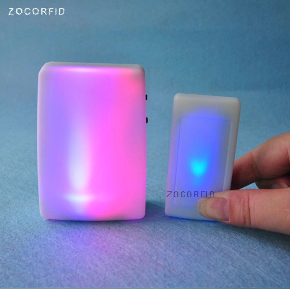 7 Colors Light  Flash Music Doorbell Wireless Door bell Suitable For The Deaf/Hard Of Hearing M usic Can Be Changed