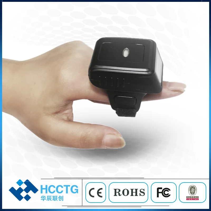 

Wireless CMOS Small Wearable 2D 2.4G / bluetooth Ring Barcode Scanner HS-S03