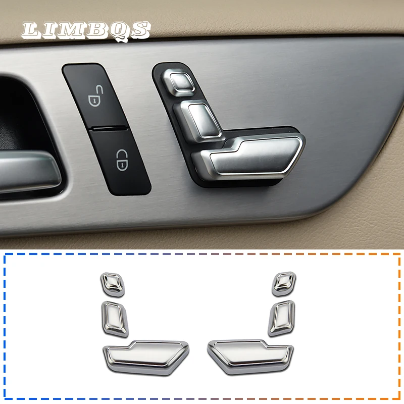 6 pcs Seat Buttons trim For Mercedes Benz B C E GLK GL ML Class W204 W205 W212 W218 X204 X166 adjust buttons cover original fit
