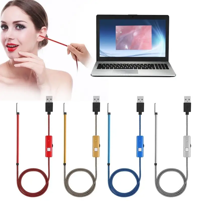 

4 Colors Digital WIFI LED Otoscope Ear HD Visual Camera Scope Earwax Removal Cleaning Kit