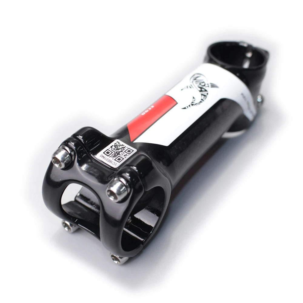 EC90 Carbon Stem 28.6-31.8 Ultra-light Aluminum+Carbon Fiber Riser Rod Stem Road Bike MTB Bicycle Stem Red (6)