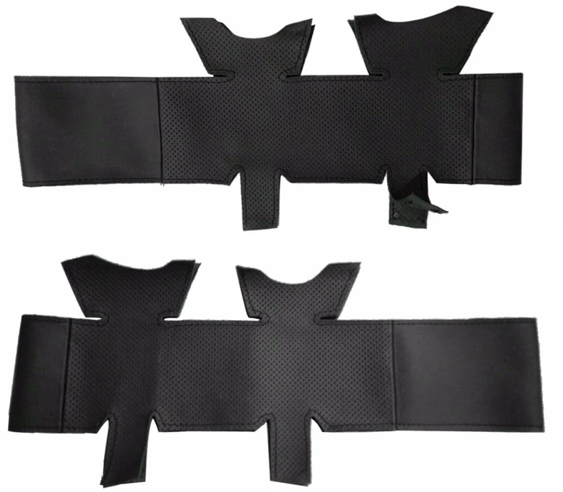 Black Genuine Leather Car Steering Wheel Cover for Toyota Prius 2005-2008