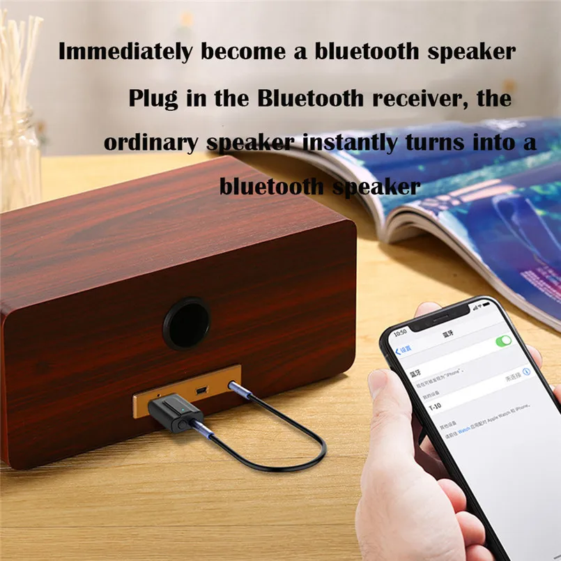 2 in 1 Bluetooth Audio Stereo Transmitter Receiver HIFI Music Adapter Music Home Car Adapter 3.5mm AUX &USB Adapter RCA 40JUN408