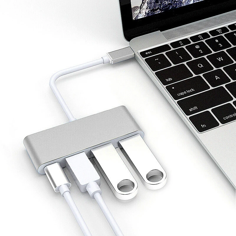 Asunflower type C конвертер USB C концентратор для MacBook Air 13 адаптер USB C к USB 3,0 2,0 PD Зарядка 4 порта USB C концентратор type C разветвитель