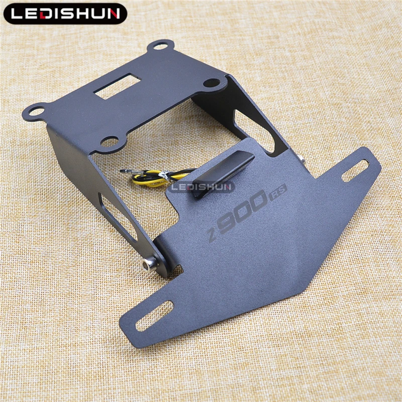 

For KAWASAKI Z900RS Z900 RS CAFE 2017 2018 2019 Motorcycle Adjustable License Plate Holder Mount Tail Rear Bracket LED