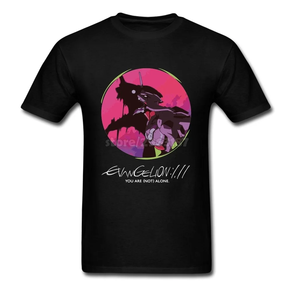 Хлопковая рубашка мужская неоновая Genesis Evangelion Новинка футболки мужские
