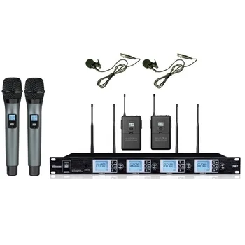 

Bolymic professional wireless Vocal microphone system 4 channels PLL handheld wireless microphone lapel microfone system