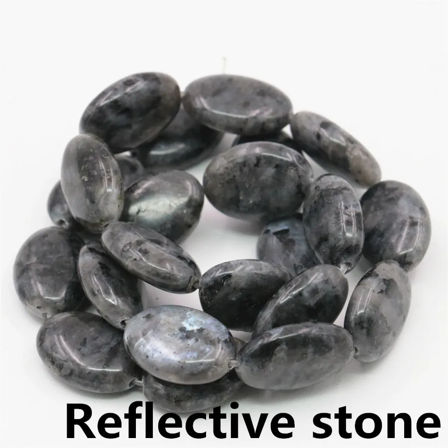 13x18 мм Овальный индийский оникс Lucky Amazon камень в виде арбуза лазурит песчаник свободные бусины 15 дюймов натуральный дизайн ювелирных изделий - Цвет: reflective stone