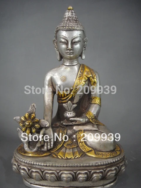 

China Copper Bronze Four-armed Avalokitesvara & Kwan-Yin Guan Yin Buddha (A0321)