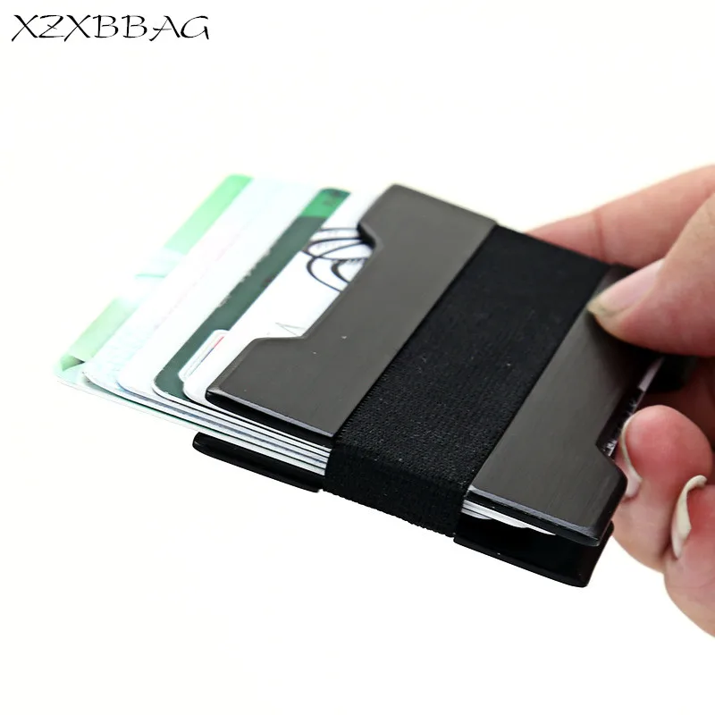 XZXBBAG металлический + резиновый держатель для карт унисекс чехол банковских зажим