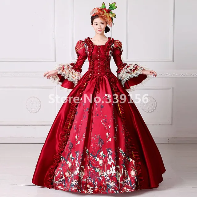 18th century victorian period medieval dress vintage marie christmas ball gown