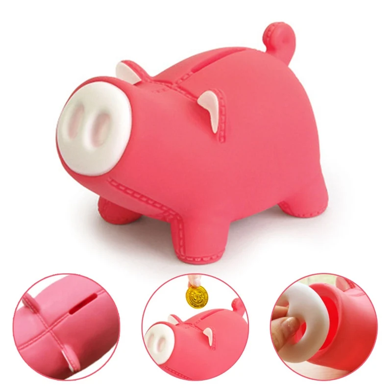 Pig Piggy Money Boxes Bank Money Saving Cash Coin Box Collection Vinyl