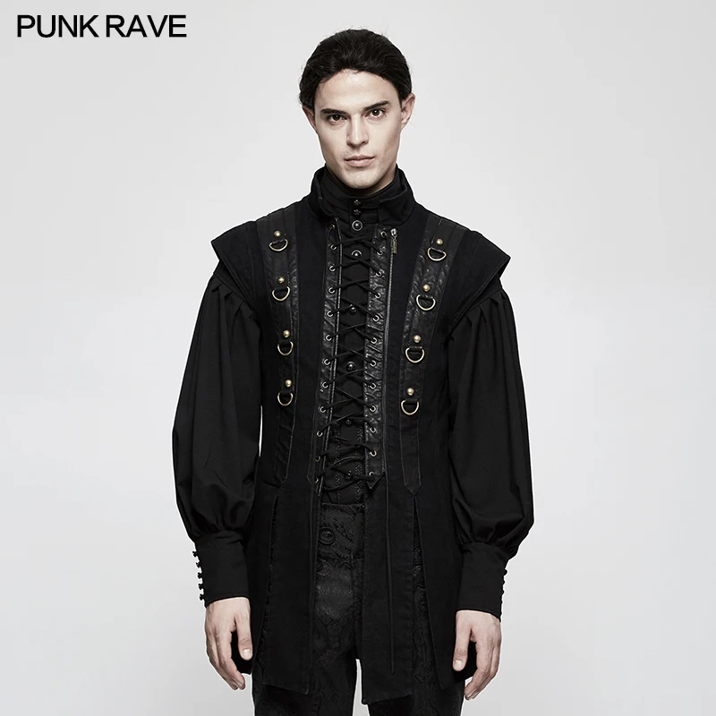 

Punk Rave Men's Vest Jacket Coat Rock Black Fashion Cool Performance Party Gothic Kera Vest Cosplay Costume Vest Men