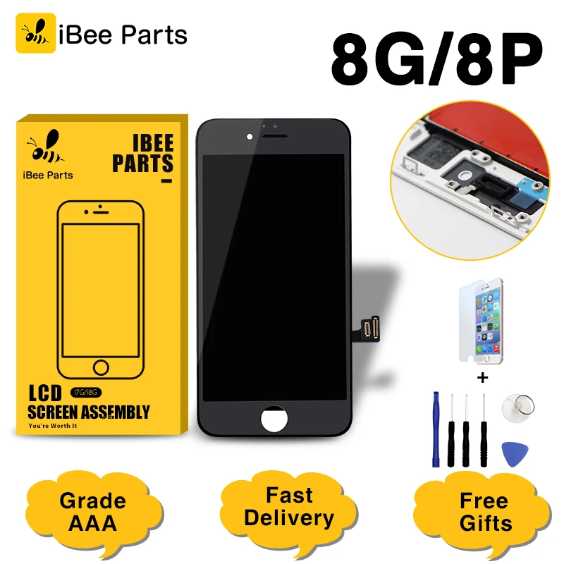

ibeeparts 1PCS Top LCD For iPhone 8 8 Plus LCD Display 3D Touch Screen Digitizer Assembly Replacement