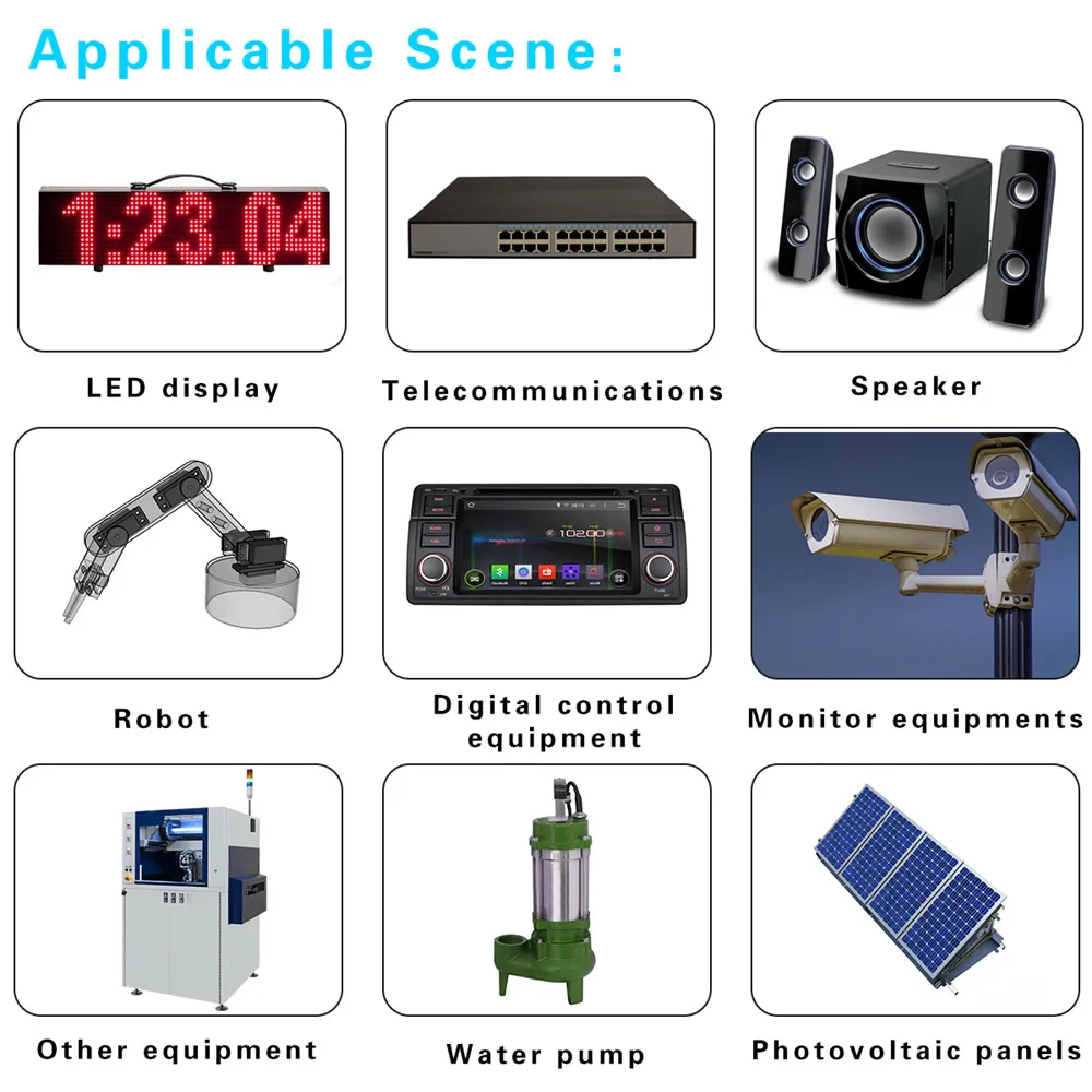 DC 48V to DC 12V 13.8V 24V 5A 10A 15A 20A 25A Transformer Voltage Converter Step Down Buck Module Power Supply for Car LED Solar