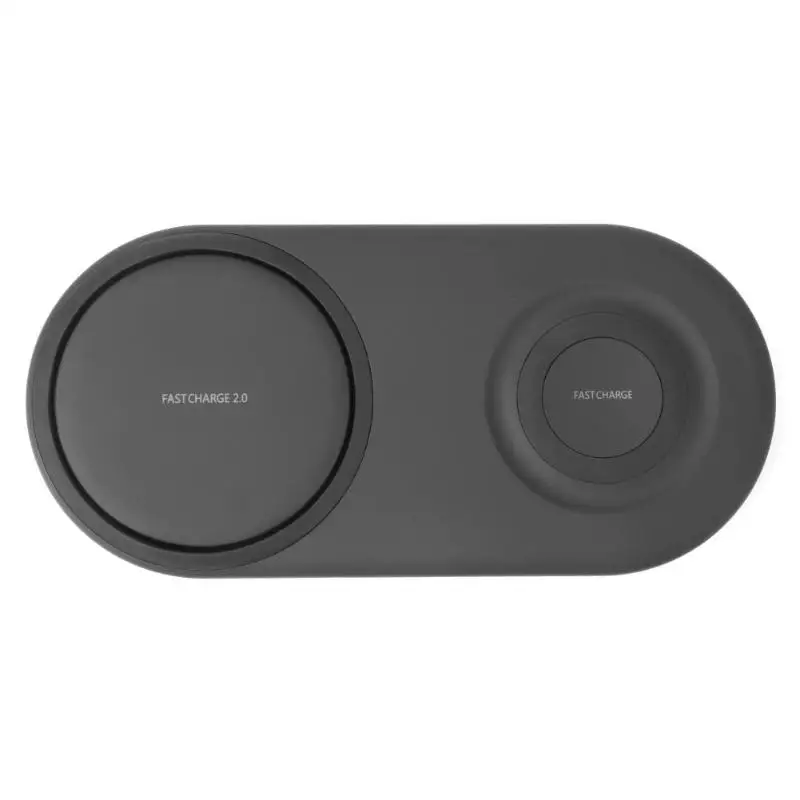 

2 in 1 Wireless Charger Dual Charging Pad Base for Samsung Smart Phone Watch USB Type-C Mobile Phone Charger with Power Adapter