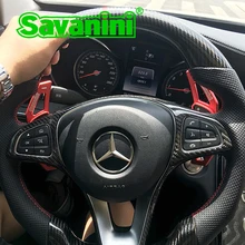 Savanini Алюминиевый Рычаг переключения передач для Benz A B C E CLA GLA GLK ML класс W205 W212 Авто Стайлинг