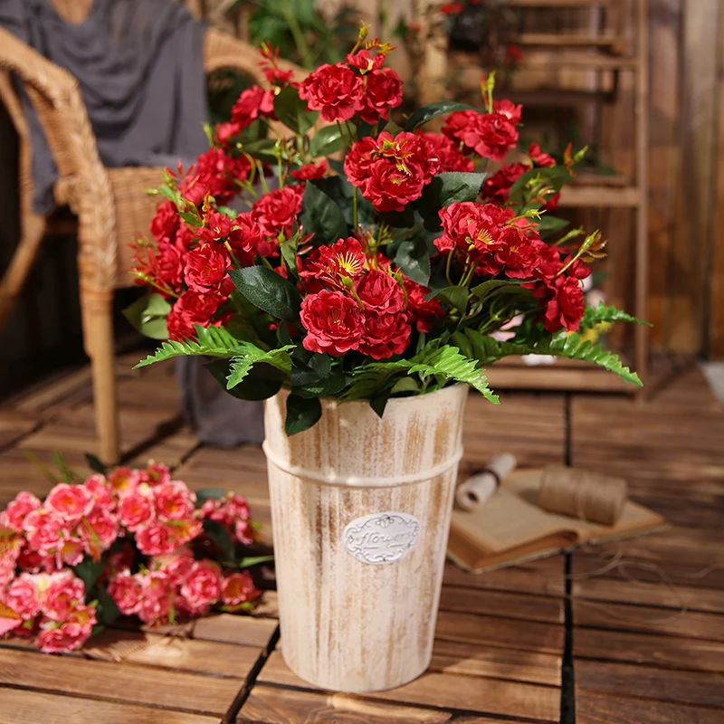 

1pcs Mulity-head Peony Branch Long 25" Artificial Flowers for Wedding Dining Table Spring Home Decor Fake Peony Flower